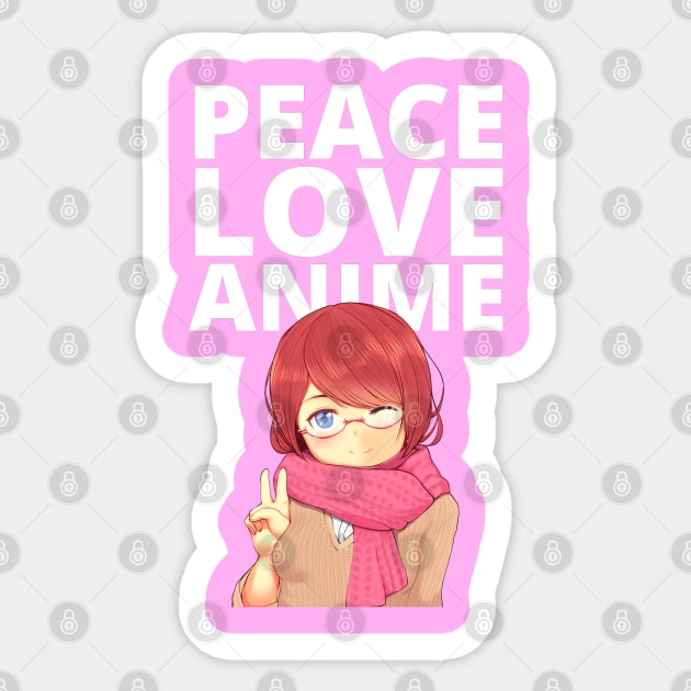 Peace Love Anime Sticker by deanbeckton